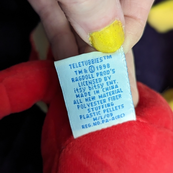 1998 Vintage Teletubbies Laa-Laa and Po bean bag plush - Picture 8 of 8